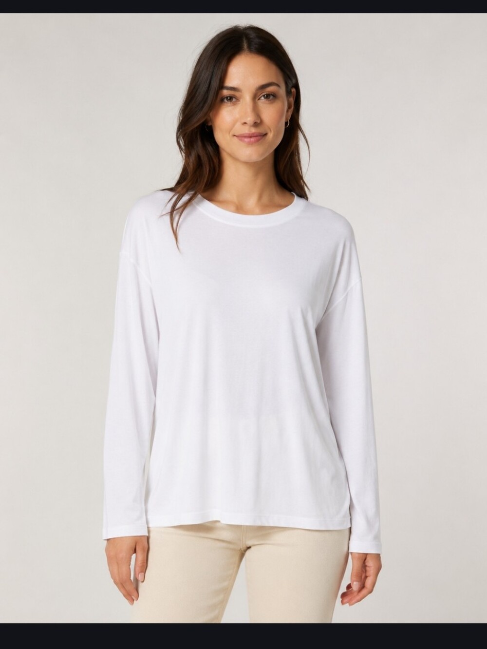 Lake Pima Cotton White Long Sleeve Top New XL